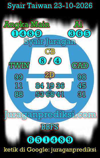 prediksi taiwan 23 oktober 2026, syair taiwan hari ini Jumat 23-10-2026, angka keluar togel taiwan, toto jitu taiwan 23 oktober 2026 akurat